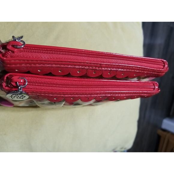 VERA BRADLEY Frill Collection Folkoric Twice As Nice Cosmetic Bag Clutch Wallet - Picture 7 of 11